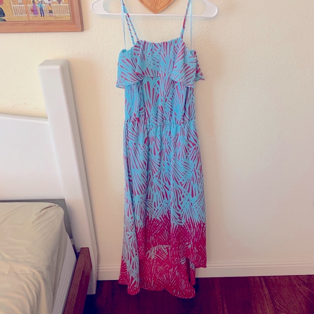 Floral Hi-Lo Maxi Dress